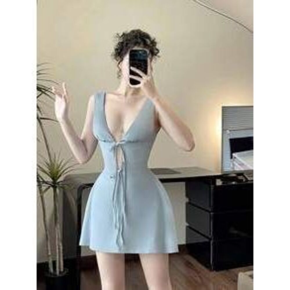 Blue mini dress